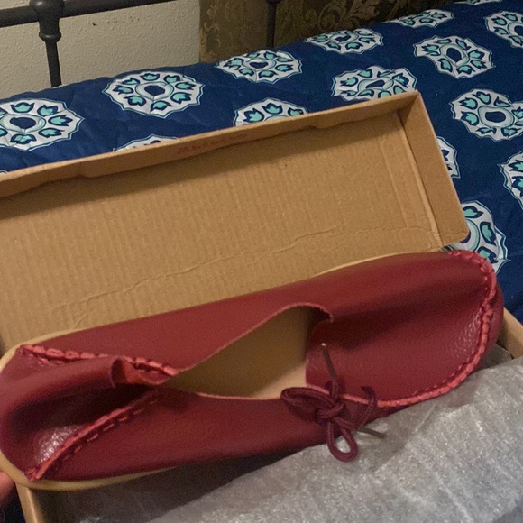 Red Xin Xing Hui leather flats size 8 1/2 - Picture 3 of 4